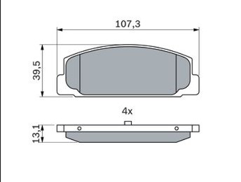 Тормозные колодки BOSCH 0 986 424 817 - Фото 2